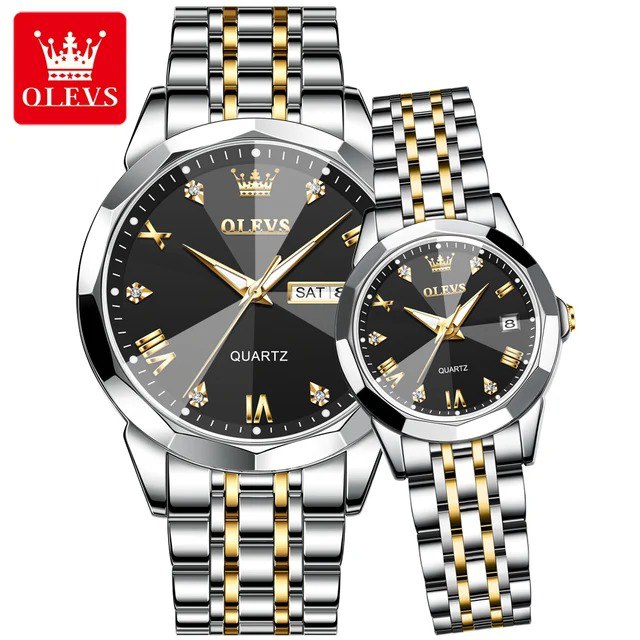Olevs 9931 Couple Watche  Dial black